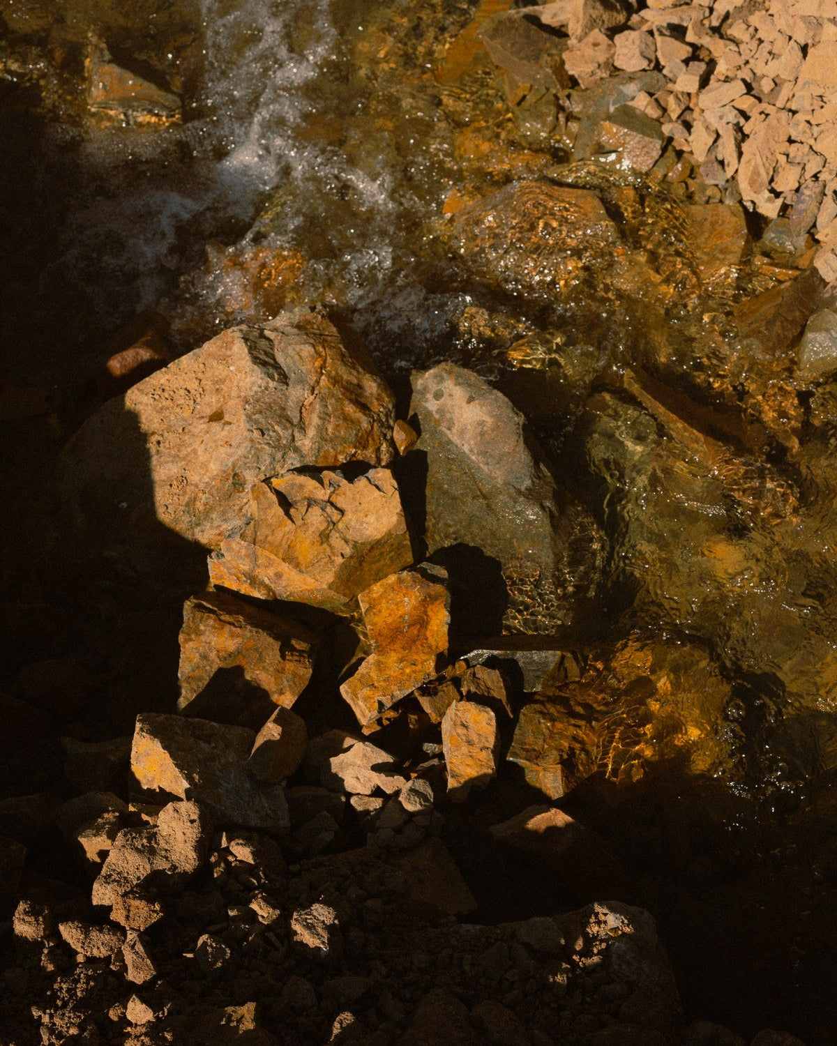 Rocks in water